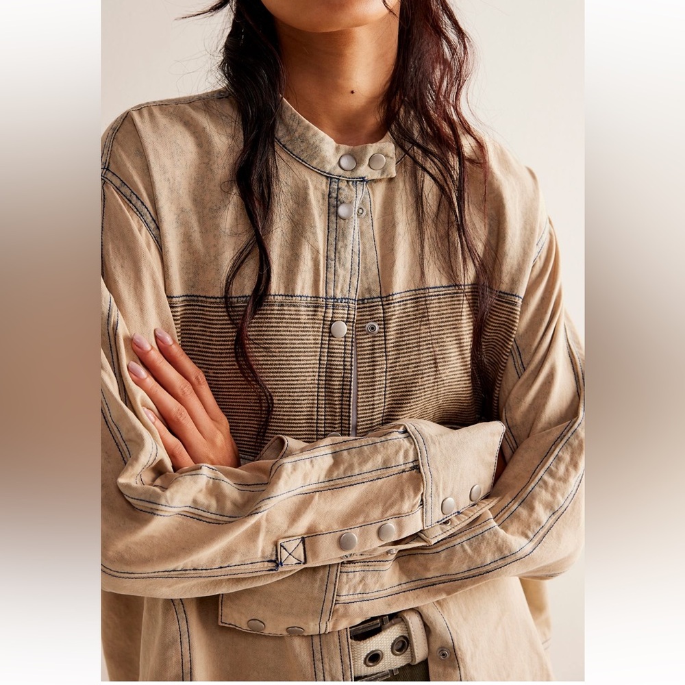 We the Free Moto Color Block Shirt